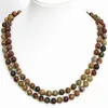 Special Multicolor Picasso Stone Round 8mm Vintage Necklace Grad SMEEXKE 36 -tums