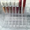 Förvaringslådor Trapezoid Clear Makeup Display 40 Gitter Lipstick Stand Case Cosmetic Organizer Holder Box Hög kvalitet