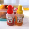 Matbesparare förvaringsbehållare 2 st 25 ml mini tomat ketchup flaska honung senap chili sås behållare kryddor sallad dressing containrar för bento box 221202