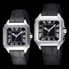 Women Men Quartz Watches 35mm 39mm Full Stainless Steel Square Designer Watch Sport Waterproof Sapphire Glass Watch