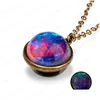 Pendentif Colliers Galaxy Neba Accessoires Voie Lactée Cosmique Étoile Ciel Double Face Boule De Verre Temps Gem Pendentif Collier Chaîne De Laine Ou Dhdoh