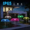 Garden Decorations Solar Jellyfish Light 7 Colors Changing Waterproof Decor Beautiful Flower Lights Landscape Walkway Outdoor 221202