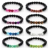 Piedra Natural ojo de tigre howlita 8mm negro mate ágata cuentas pulsera brazaletes mujeres hombres pulseras para mujeres joyería de Yoga