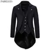 Trajes para hombres Blazers Gótico Victorian Tailcoat Chaqueta Hombres Steampunk Medieval Cosplay Traje Masculino Pirata Viking Renacimiento Formal Esmoquin Abrigos 2XL 221201