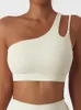 Yoga-outfit Svokor Schuine one-shoulder sport beha schokbestendig mooie rug ondergoed onregelmatige schouderbanden buiten fitnessvest