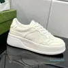 Designer-Kleiderschuhe, Mode, lässiger Damen-Schnür-Designer-Sneaker, 100 % Leder, weiß, schwarz, Damen-Fitnessstudio, dicker Boden, Trainer, Plattform, Damen-Sneaker, große Größe