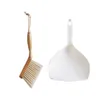 Bezems Dustpans combinatie reiniging borstel kleine bamboe mini bezem schop set huisdier haardesktop huishouden draagbare zachte borstelharen toetsenbord dustpan 221202