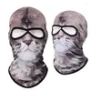 Bandanas Double Eye Hole Animal Head Hat Horror Role-Playing Full Face Mask Riding Hunting Balaclava Sweat-Absorbent And Breathable Scarf