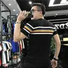 Erkek Tişörtler 2022 Yaz Erkekler Gerilmiş Tee Gömlek Patchwork Renk Stript Tişört Homme Kısa Kollu O yaka gündelik T-Shirt Streetwears T221202