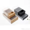 Frosted PVC Cover Kraft Paper Lade Boxes Diy Handmade Soap Craft Jewel Box For Wedding Party Gift Packaging Groothandel LX0388