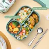 Boîtes à lunch mode micro-ondes pour enfants école récipient alimentaire en plastique étanche Bento avec compartiment 221202