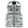 Gilet da uomo Autunno Inverno Gilet da uomo Casual Spessa Calda Giacche senza maniche Uomo Cappuccio Tinta unita Cerniera Piumino senza maniche con tasche 221202