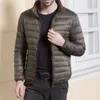 M￤ns v￤star Autumn Winter Down Jacket L￤tt modetrend Huva och f￶rtjockad vit kappa 221201