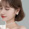 スタッドイヤリングMiqiao 2022耳にReal 925 Sterling Silver Hollowファン型バタフライ女性女性珍しいファッション