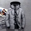 Gilet da uomo Inverno Piumino d'anatra bianca Uomo Parka Cappotto con cappuccio da esterno Giacca a vento casual Spessore caldo Neve Capispalla oversize 221201