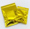 Simple Resealable Gold Aluminum Foil Packing Bags Valve Locks with a Zipper Package for Driven Food Nuts Bean Packaging