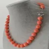 Enorme collar de perlas de cáscara sur de coral rosa rosa rosa de 12 mm 18 '' AAA