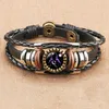 AGGIORNAMENTO 12 Oroscopo segno Cabochon in vetro Bracciale con ciondoli Braccialetti avvolgenti multistrato gioielli di moda per donna uomo volontà e regalo sabbioso