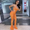 Tracksuits voor dames 2022 Zomer Tie Dye Backless 2 Tweedelige sets Bodysuit Pants Clubkleding Outfits Women Streetwear Sexy Mode kleding