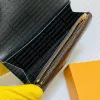 m64319 double vshaped wallet designer fashion women long flap wallet zipped coin card holder mini pochette accessoires purse key pouch cles