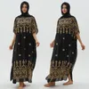 Ethnic Clothing Chiffon Middle East Abaya Women's Africa Embroidered Casul Turban Dresses Traditional Saudi Maxi Kaftan Dashiki KL03#