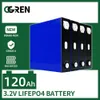 LIFEPO4 Batteri 120AH 3.2V Cell Fullt matchade 1/4/8/16/32 st DIY 12V 24V 48V uppladdningsbar solhembåt RV av rutnätbatteriet