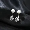 Pearl Dangle örhängen S925 Sterling Silver Rose utsökta örhängen europeiska mode kvinnor retro örhängen bröllopsfest high end smycken valentins dag present SPC