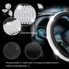 Housse de volant de voiture en cuir PU, diamant scintillant, strass cristal, étui d'accessoires automobiles, style de voiture 313y, 2022