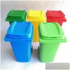 Fichiers de cartes de visite Big Mouth Toys Mini Trash Pencil Holder Recycle Can Case Table Pen Seau de rangement en plastique Papeterie Articles divers ou Dhnfg