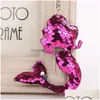 Key Rings Sequin Mermaid Keychain Key Rings Chain Handbag Hangs Animal Fashion Designer Jewelry Drop Delivery Dhaib