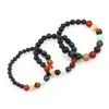 Beaded Eight Planets Bead Bracelet Men Natural Stone Universe Solar Yoga Chakra Elastic String For Jewelry Wholesale Drop Delivery Br Dhmsj