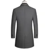 Men's Wool Blends Highquality Doublebreasted British Style Highend Simple and Elegant Fashion Business Casual Gentleman Slim Woolen Coat 221201