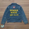 Men's Jackets Men Women HUMAN MADE Jacket Love Logo Overalls Embroidery Blue Denim Jackets T221202