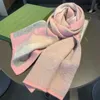 Luxur Designer Winter Scarf Womens Cashmere Scarfs m￤n randiga halsduksmodebrev r￤nder av h￶g kvalitet halsdukar