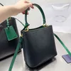 Designer handväska för kvinna hink väska rosa axelbutik handväskor handväska borttagbar rem crossbody koppling handväska liten vintage läder bokstav kors kropp tote med tagg