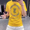 2023 Marca de moda Camisetas para hombres de gama alta Personalizada Perforación en caliente Camiseta de manga corta Estudiante Verano Suelto Algodón Camisetas casuales Tops