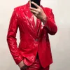 Men's Suits Blazers Multicolor Mirror Bright Leather Blazer Men Plus Performance Suit Jacket Soft Lacquer Custom Nightclub 6XL 221201