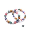 Beaded Yoga Men Women Ethnic Natural Stone Bracelets Bangles Pray Mala Handmade Bracelet For Jewelry Drop Delivery Dhesl