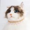 Dog Apparel Attractive Stylish Cat Shiny Necklace Pet Fake Pearl Collar Ornament 2 Colors Multipurpose Supplies