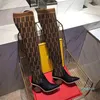 Botas de tejido para mujeres sobre la rodilla al aire libre Fashion Sexy muslos de muslo