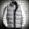 Hommes gilets TFETTERS marque surdimensionné hommes gilet automne hiver épais décontracté couleur unie gilet sans manches col montant Outwear hommes vêtements 221202