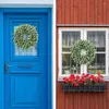 装飾的な花ローズバッドリースクリスマスドアの飾り窓鮮やかでリアルな花の花輪のドアウォールオーナメント