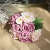 Fiori decorativi Mazzi di rose Artificiale Commercio all'ingrosso Commercio estero Bouquet da sposa Decorazione domestica Piante da giardino Tavolo da tavola per feste autunnali