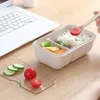 Lunch Boxes 1100ml Healthy Material Lunch Box Wheat Straw Japanesestyle Bento Boxes Microwave Dinnerware Food Storage Container 221202