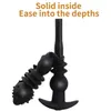 Massaggiatore Sesso Espansione 18-52 cm Super Lungo Gonfiabile Anal Plug Pieghevole Gonfia Buttplug Enorme Pompa Dildo Bdsm Pugno Strap on Pull Bead Toys09G7