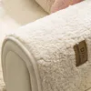 Chair Covers Modern Solid Color Winter Lamb Wool Sofa Towel Thicken Plush Soft and Smooth for Living Room Anti-slip Couch Cover 221202