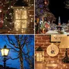 Gardendecoraties 10m 20m 30m LED Solar Lamp Outdoor String Lights Fairy Holiday Christmas Party Ksland Decor Waterdicht 221202