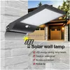 Solar Straßenlaterne Wand 20W Lampe 42LED Outdoor wasserdicht Garten Pir Sensor 3 Arbeitsmodi Drop Lieferung Lichter Dhqlx