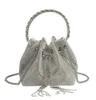 HBP Shinning Diamond Women Bucket Bagsb 숄더백 2023 드로우 스트링 핸드백 패션 겨드랑이 지갑 고급 토트 블링 클래식 패션 반짝이는 핸드백 문자열