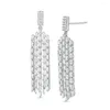 Brincos de garanhão Heshi Earring-platinum Tw Diamond Chandelier Drop